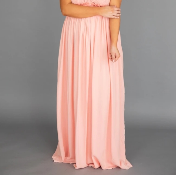 ONCE IN A LIFETIME LIGHT PINK MAXI DRESS - Picture 4 of 6